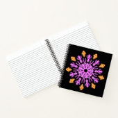 Carnet Fleur de néon rose et orange (Intérieur)