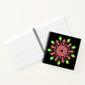 Carnet Fleur de néon rouge et vert (Intérieur)
