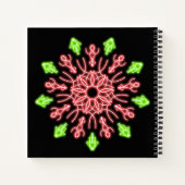 Carnet Fleur de néon rouge et vert (Dos)