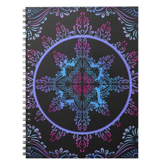Carnet Fleur de nuit Mandala (Devant)