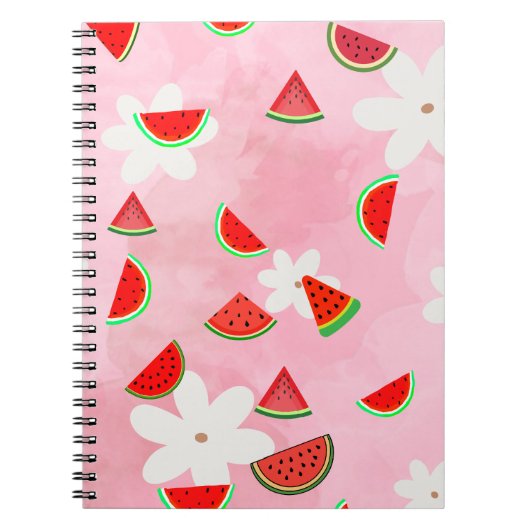 Carnet Fleur de pastèque - Fun Summer Floral Patch" (Devant)
