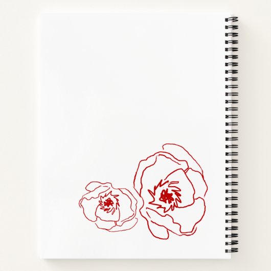 Carnet Fleur de pavot (Dos)