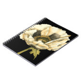 Carnet Fleur de pavot à crème sur Arrière - plan noir (Côté gauche)
