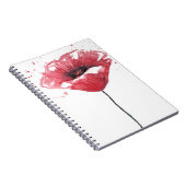 Carnet Fleur de pavot, aquarelle (Côté Droit)