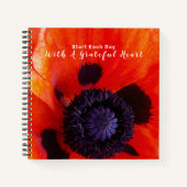 Carnet Fleur De Pavot Avec Citation Coeur Gratuit (Devant)