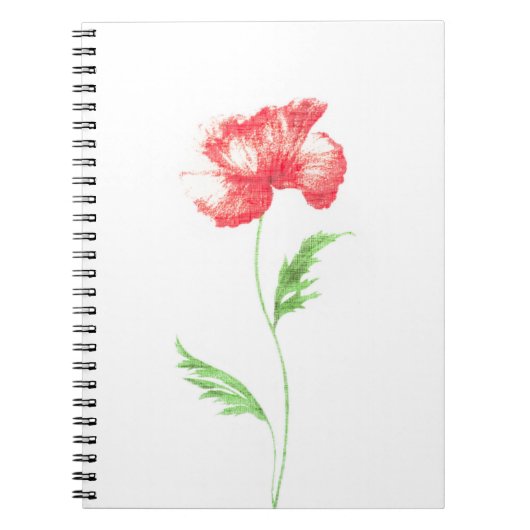 Carnet Fleur de pavot sauvage (Devant)