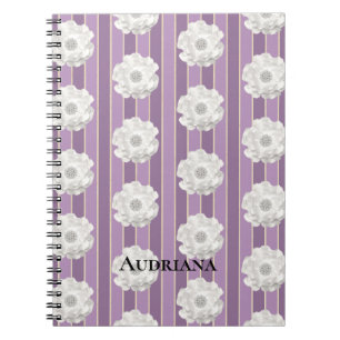 Carnet Fleur de perles blanches