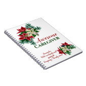 Carnet Fleur de Poinsettia pour remercier une aide-soigna (Côté Droit)