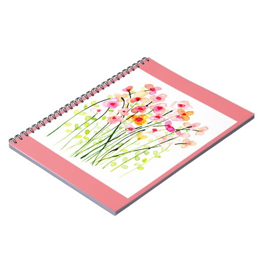 Carnet Fleur de prairie aquarelle (Côté gauche)