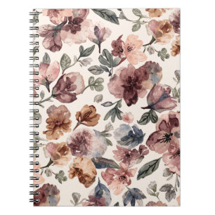 Carnet Fleur de prunier aquarelle Jardin botanique lunati