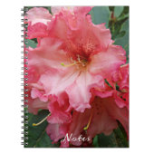Carnet Fleur de Rhododendron rose (Devant)