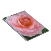 Carnet Fleur de Rose Rose Pâle (Côté Droit)