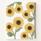 Carnet Fleur de tournesol blanc Illustration mignonne des (Dos)
