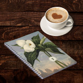 Carnet Fleur de trille blanc dans le style du Temple de F