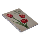 Carnet Fleur de tulipe rouge (Côté Droit)