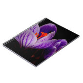 Carnet Fleur de tulipe violette moderne (Côté gauche)