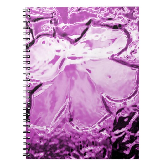 Carnet Fleur de verre violet (Devant)
