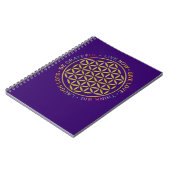 Carnet Fleur de vie avec règles de vie (Côté gauche)
