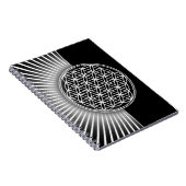 Carnet Fleur de Vie / Blume des Lebens - blanc plat (Côté Droit)
