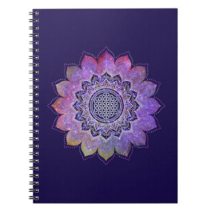 Carnet Fleur de Vie - Galaxie de Style Vintage Espace 1