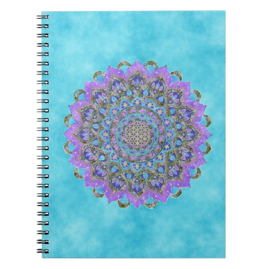 Carnet Fleur de Vie - Mandala de style indien 2 (Devant)