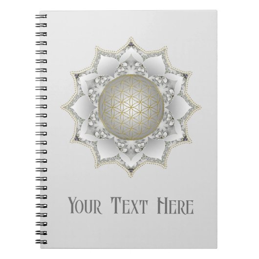 Carnet Fleur de Vie - Mandala Fleurs 1 (Devant)