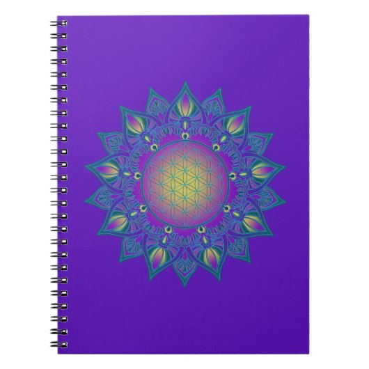 Carnet Fleur De Vie - Mandala Indien 3 (Devant)
