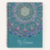 Carnet Fleur de Vie - Mandala Style Inde 1 (Devant)