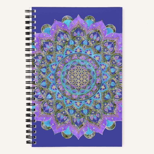 Carnet Fleur de Vie - Mandala Style Inde 2 (Recto)