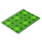 Carnet Fleur de vie - motif de timbre - vert (Côté gauche)