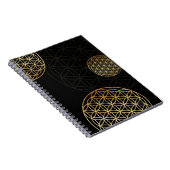 Carnet Fleur de vie or (Côté Droit)