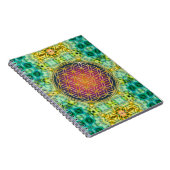 Carnet Fleur de vie - or - fractale 2 (Côté Droit)