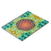 Carnet Fleur de vie - or - fractale 2 (Côté gauche)