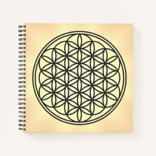 Carnet FLEUR DE VIE - Symbole de géométrie sacrée contour