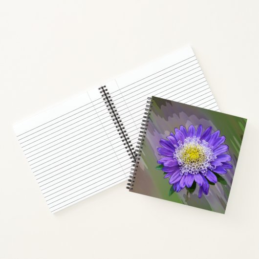 Carnet fleur de violet bleu (Intérieur)
