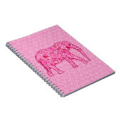 Carnet Fleur d'éléphant - rose fuchsia (Côté Droit)