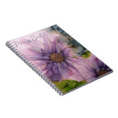 Carnet fleur d'encre d'alcool rose et violet (Côté Droit)