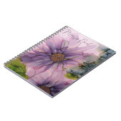 Carnet fleur d'encre d'alcool rose et violet (Côté gauche)