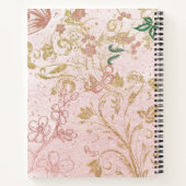 Carnet Fleur design Glittery (Dos)