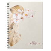 Carnet Fleur d'herbe Boho Pampas (Devant)
