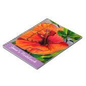 Carnet Fleur d'hibiscus néon tropical (Côté gauche)