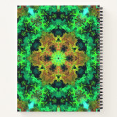 Carnet Fleur d'hippie psychédélique orange et verte (Dos)