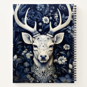 Carnet Fleur d'hiver de cerfs de forêt enchantée (Dos)