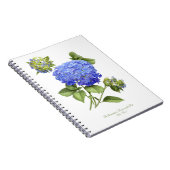Carnet Fleur d'Hortensia Bleu (Côté Droit)