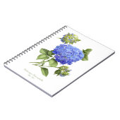 Carnet Fleur d'Hortensia Bleu (Côté gauche)