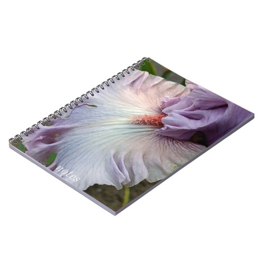 Carnet Fleur d'Iris Pale Violet (Côté gauche)