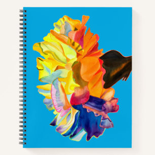 Carnet Fleur d'oeillet colorée