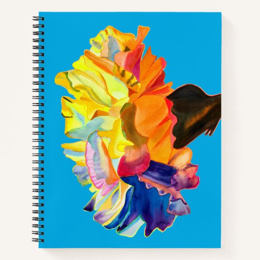 Carnet Fleur d'oeillet colorée (Devant)