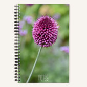 Carnet Fleur d'oignon pourpre en floraison florale (Recto)
