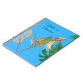 Carnet Fleur d'oiseau de paradis verte (Côté gauche)
